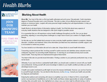 Tablet Screenshot of healthblurbs.com